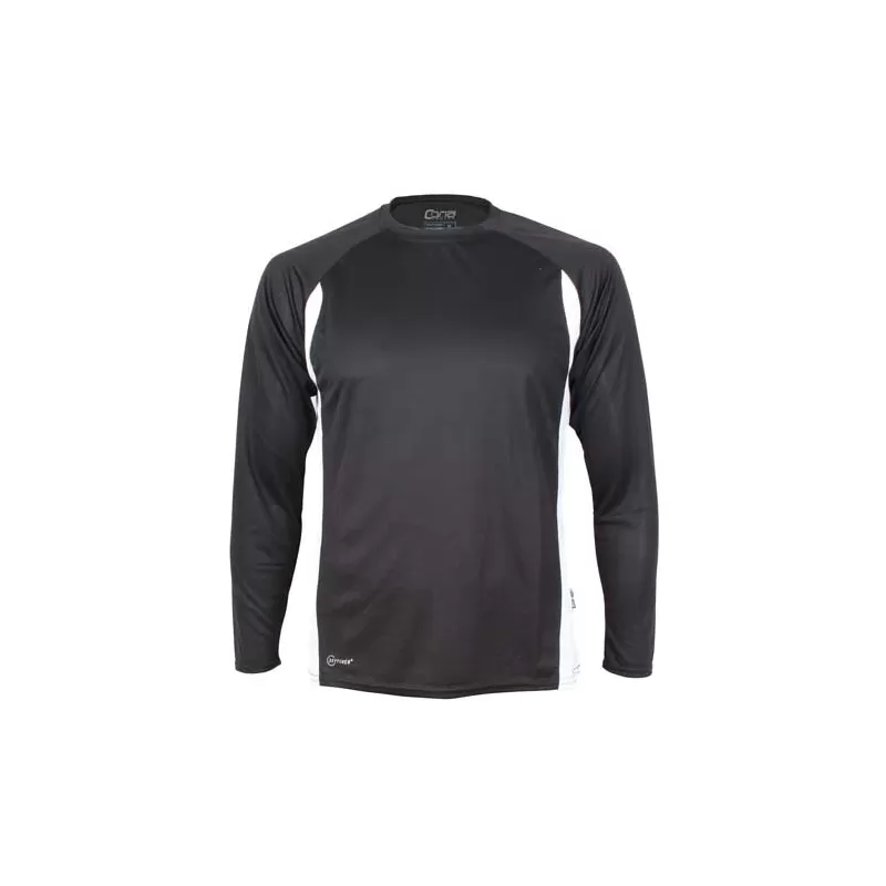 T-shirt de sport manches longues micropolyester léger, coupe ajustée, manches raglan, 135 g/m²
