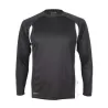 T-shirt de sport manches longues micropolyester léger, coupe ajustée, manches raglan, 135 g/m²