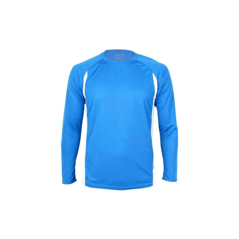 T-shirt de sport manches longues micropolyester léger, coupe ajustée, manches raglan, 135 g/m²
