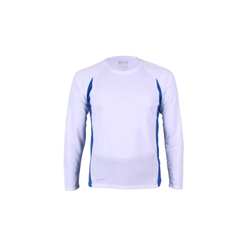 T-shirt de sport manches longues micropolyester léger, coupe ajustée, manches raglan, 135 g/m²