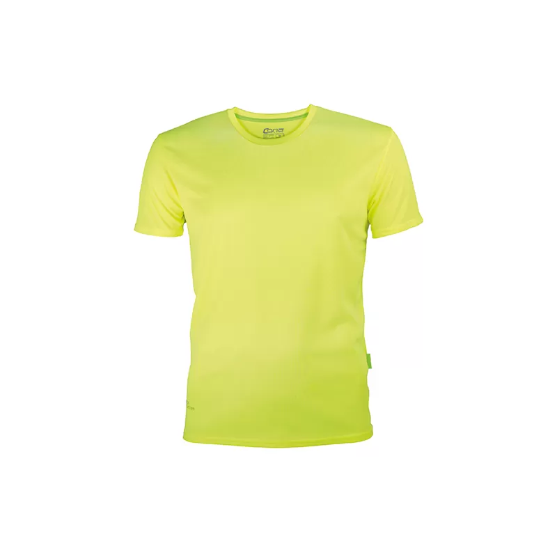 T-shirt de sport homme en micro-polyester respirant, coupe ajustée, manches montées, 135 g/m²