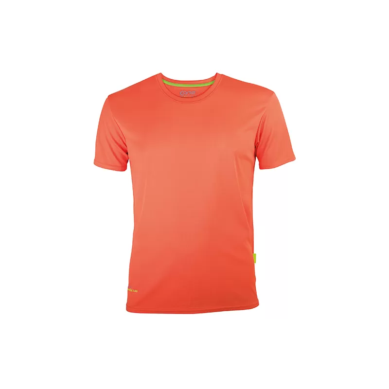 T-shirt de sport homme en micro-polyester respirant, coupe ajustée, manches montées, 135 g/m²