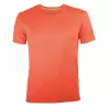 T-shirt de sport homme en micro-polyester respirant, coupe ajustée, manches montées, 135 g/m²