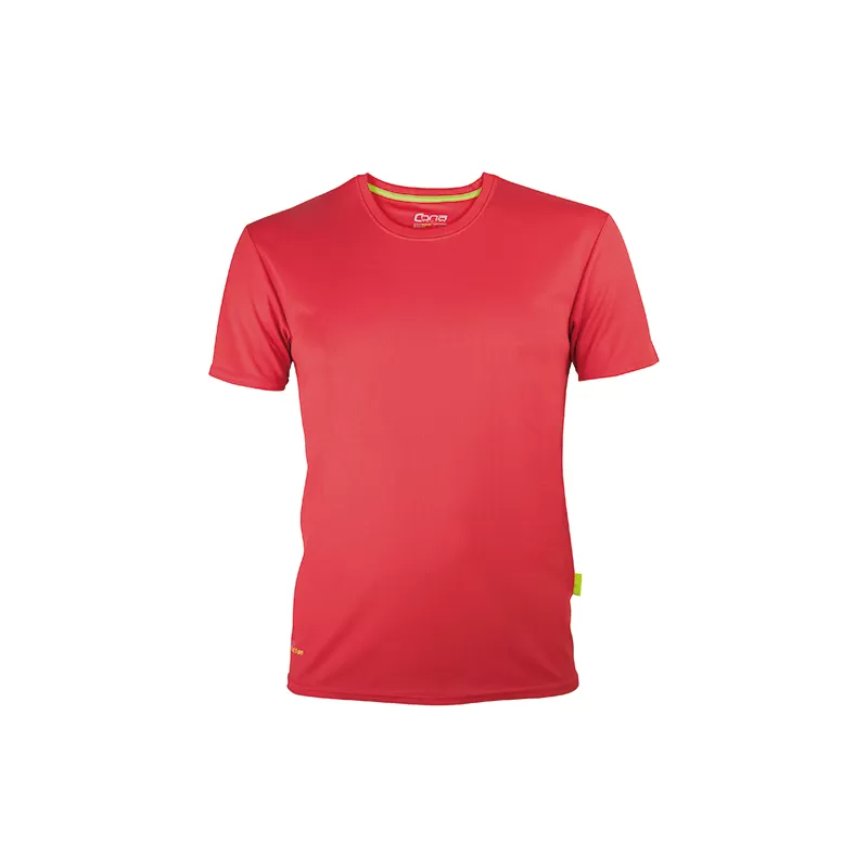 T-shirt de sport homme en micro-polyester respirant, coupe ajustée, manches montées, 135 g/m²