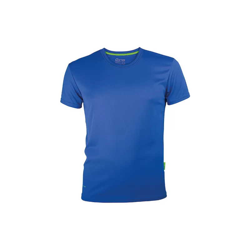 T-shirt de sport homme en micro-polyester respirant, coupe ajustée, manches montées, 135 g/m²