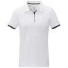 Polo femme manches courtes en coton piqué, col en maille plate, 200 g/m²