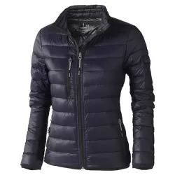Veste doudoune légère femme en duvet et nylon, coupe-vent, poches zippées, 115 g/m²