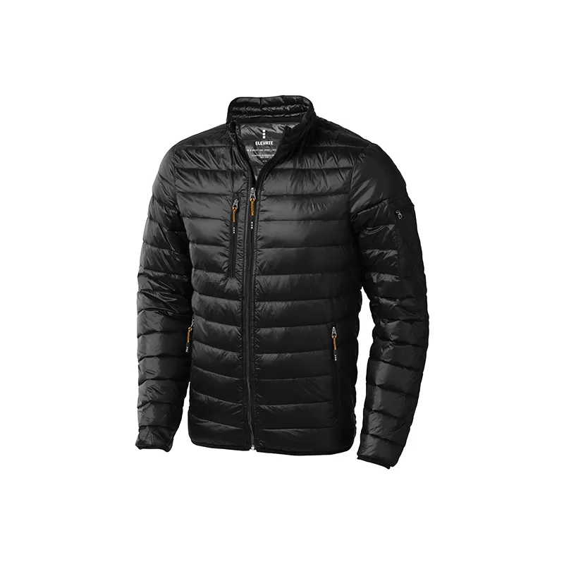Veste doudoune légère homme en duvet et nylon, coupe-vent, poches zippées, 115 g/m²