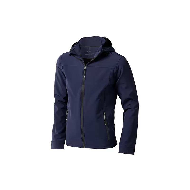 Veste softshell homme coupe-vent et étanche, capuche détachable, 300 g/m²