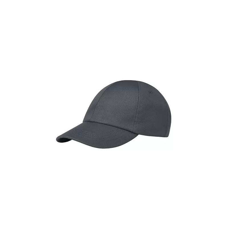 Casquette 6 panneaux en polyester texturé, boucle métallique, 105 g/m²