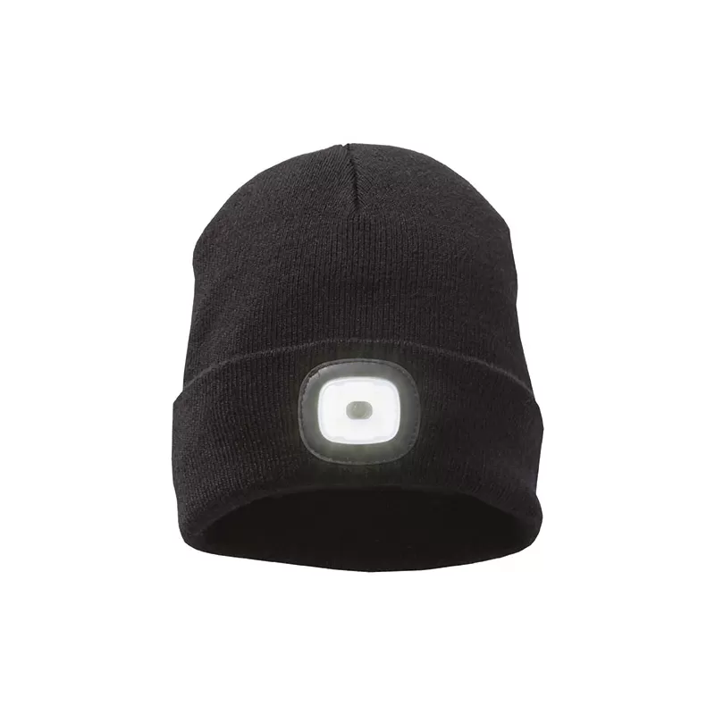 Bonnet en polyacrylique avec lampe frontale rechargeable