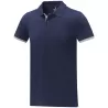 Polo homme manches courtes en coton piqué, col en maille plate, 200 g/m²