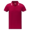 Polo homme coton piqué manches courtes, rayures sur le col et les manches, 200 g/m²