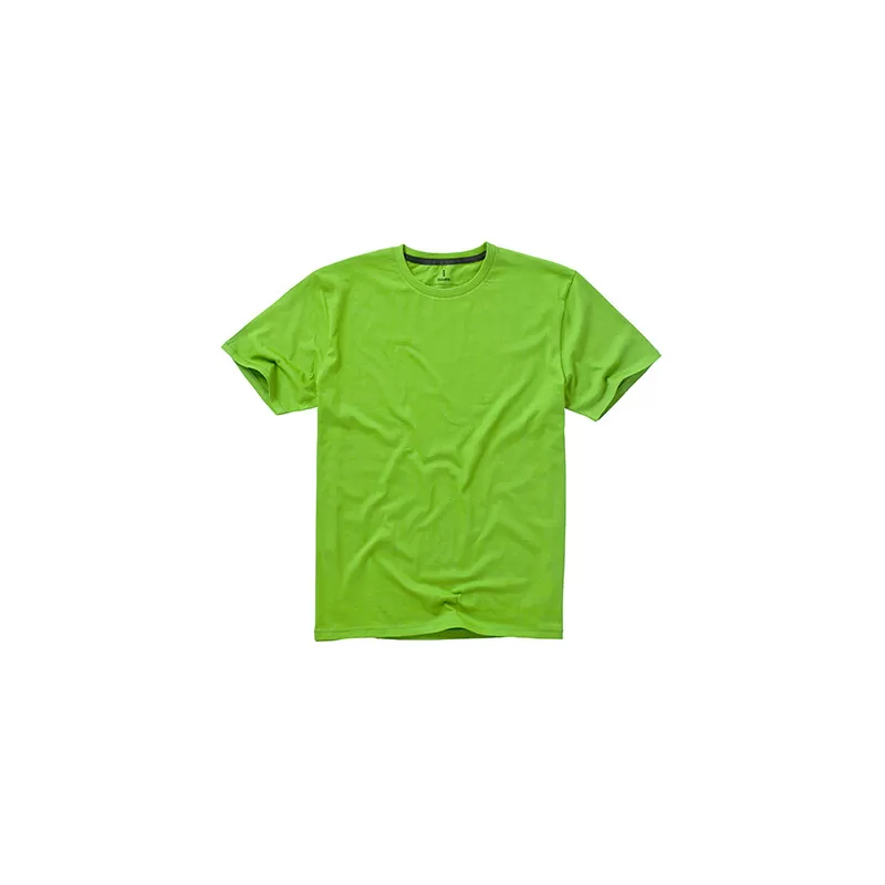 T-shirt en coton doux col rond manches courtes, étiquette imprimée, 160 g/m²