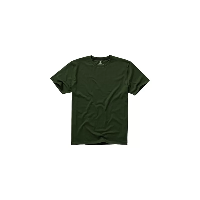 T-shirt en coton doux col rond manches courtes, étiquette imprimée, 160 g/m²