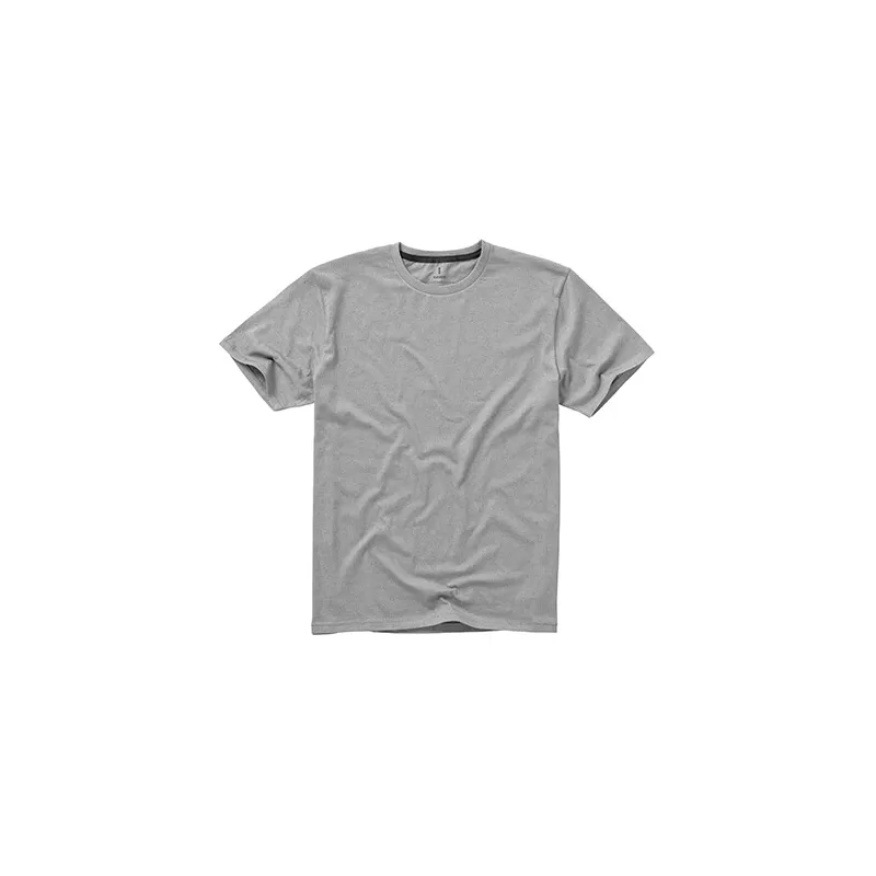 T-shirt en coton doux col rond manches courtes, étiquette imprimée, 160 g/m²