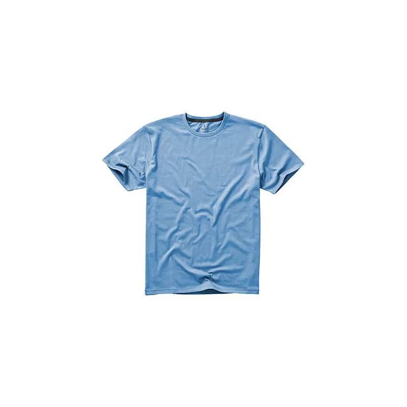T-shirt en coton doux col rond manches courtes, étiquette imprimée, 160 g/m²
