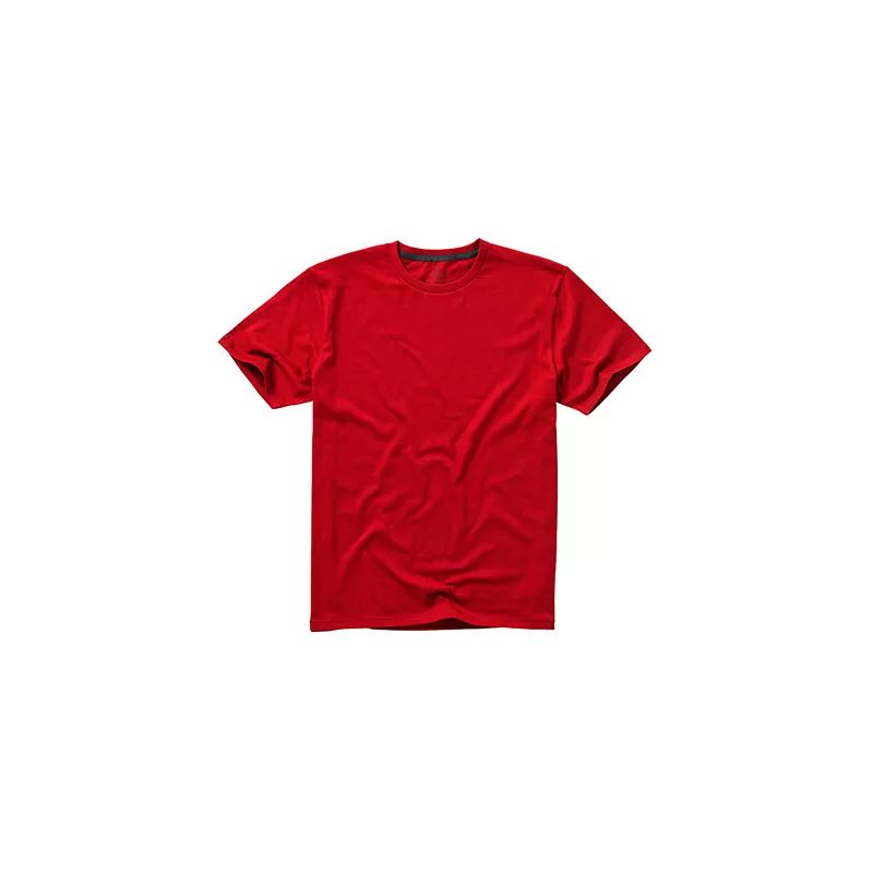 T-shirt en coton doux col rond manches courtes, étiquette imprimée, 160 g/m²