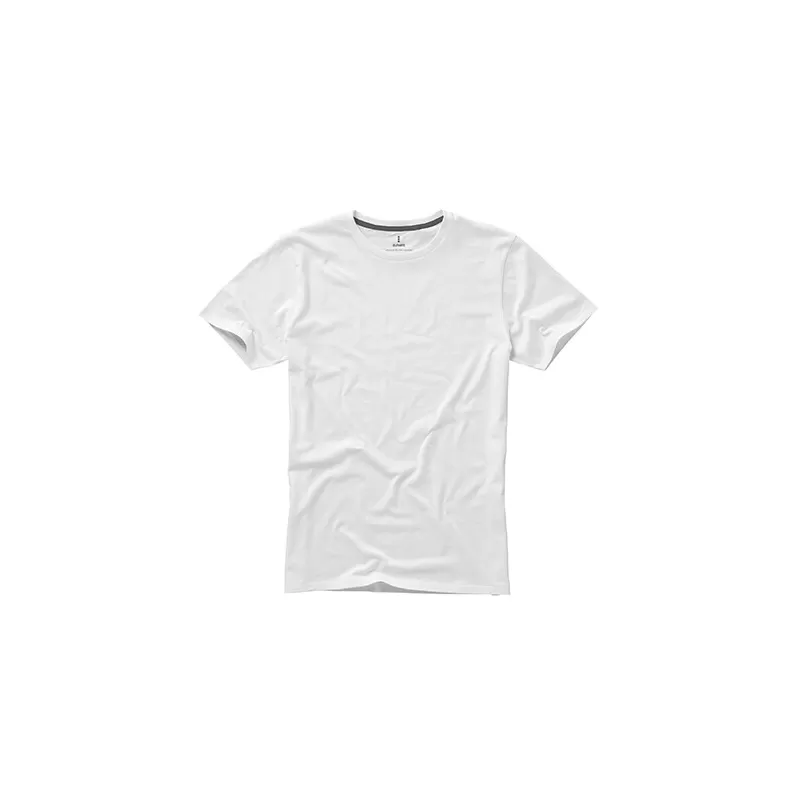 T-shirt en coton doux col rond manches courtes, étiquette imprimée, 160 g/m²
