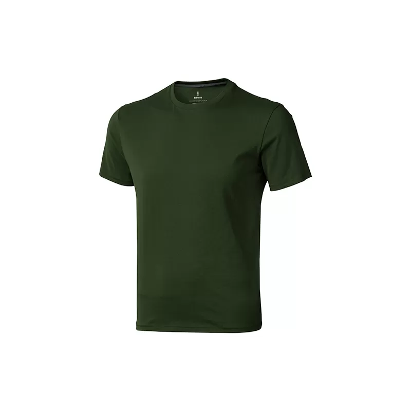 T-shirt en coton doux col rond manches courtes, étiquette imprimée, 160 g/m²