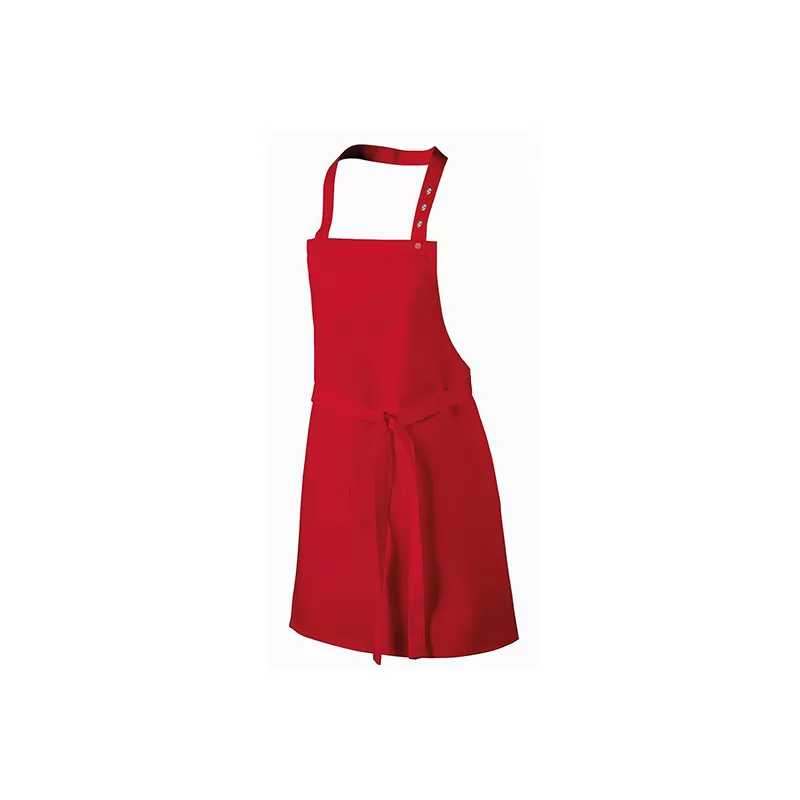 Tablier à bavette enfant en polyester et coton avec poche, 220 g/m²