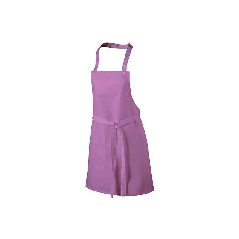 Tablier à bavette enfant en polyester et coton avec poche, 220 g/m²