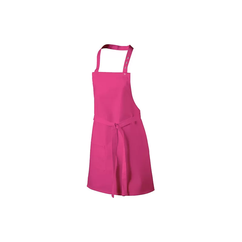 Tablier à bavette enfant en polyester et coton avec poche, 220 g/m²