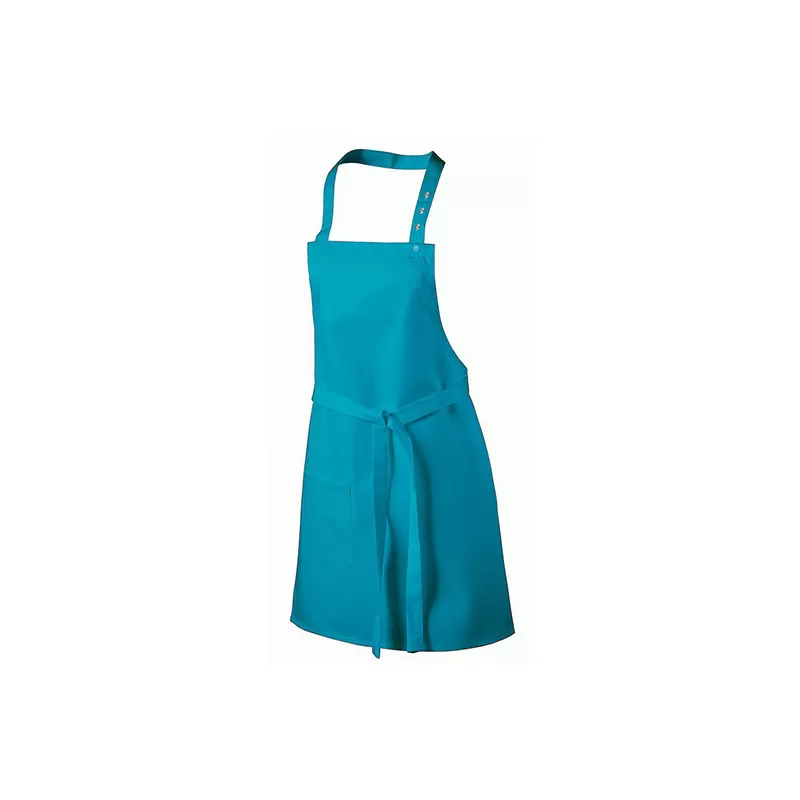 Tablier à bavette enfant en polyester et coton avec poche, 220 g/m²