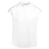 Blouse-tunique femme polyester et coton, col V, manches courtes, 215 g/m²