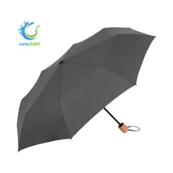 Parapluie de poche FARE écoresponsable, coupe-vent, poignée bois, 98 cm