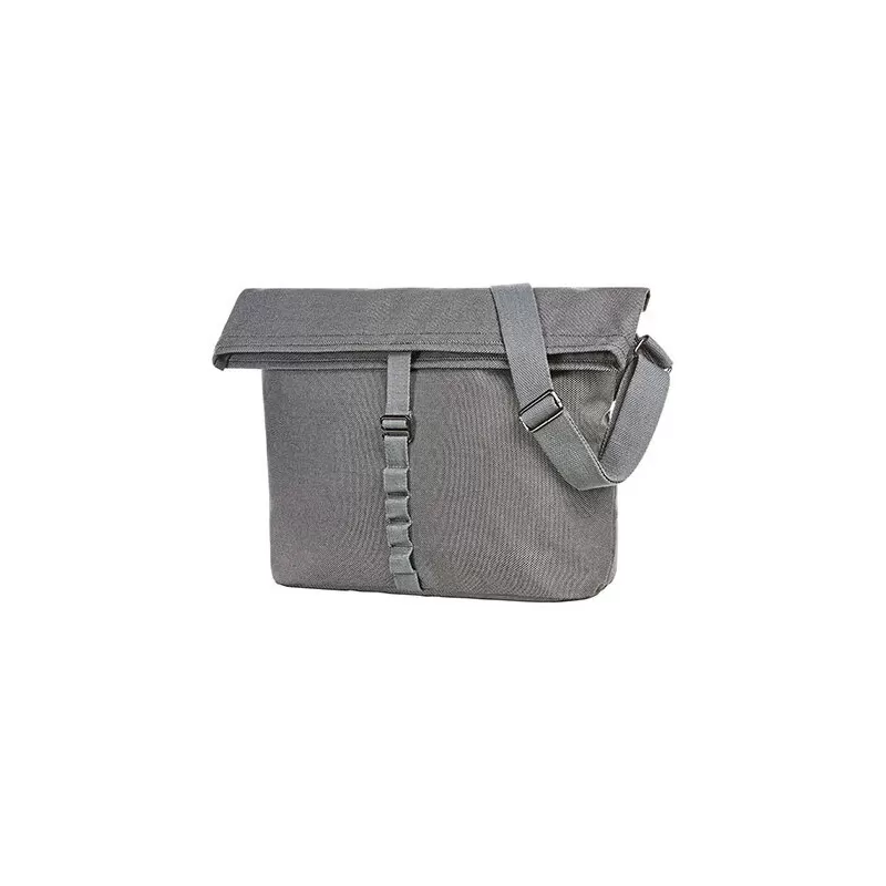Sac à bandoulière en coton et polyester, grand compartiment principal zippé