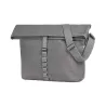 Sac à bandoulière en coton et polyester, grand compartiment principal zippé