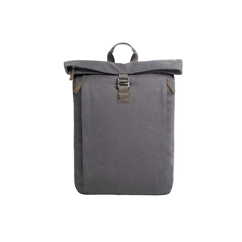 Sac à dos coton, grand compartiment zippé, poches intérieures, 450 g/m²