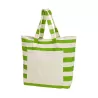 Grand sac de plage marinière en coton, grande poche, fermeture scratch, 340 g/m²