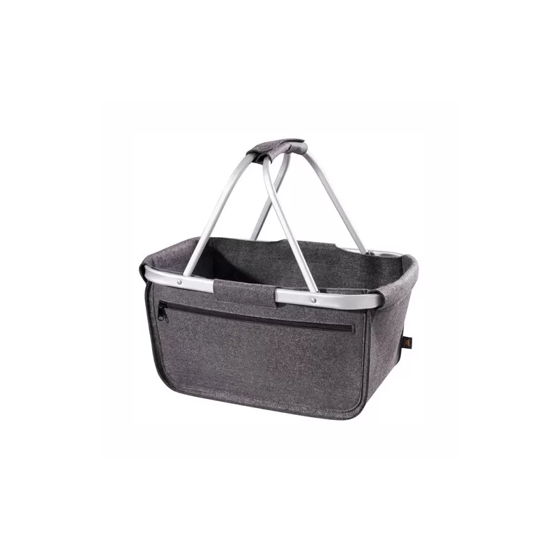 Panier en feutre pliable avec cadre en aluminium et poche zippée, 20 litres