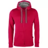 Sweat homme à capuche zippé cordons plats en coton et polyester, coupe moderne, 320 g/m²