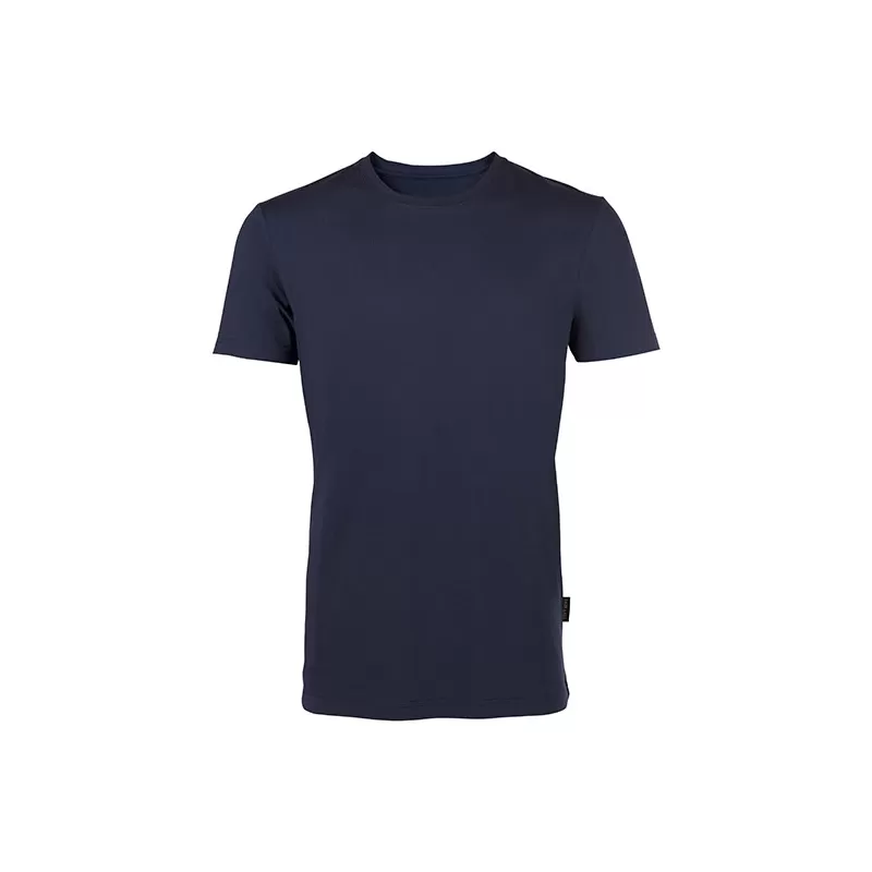 T-shirt homme col rond en coton biologique, coupe étroite moderne, 160 g/m²