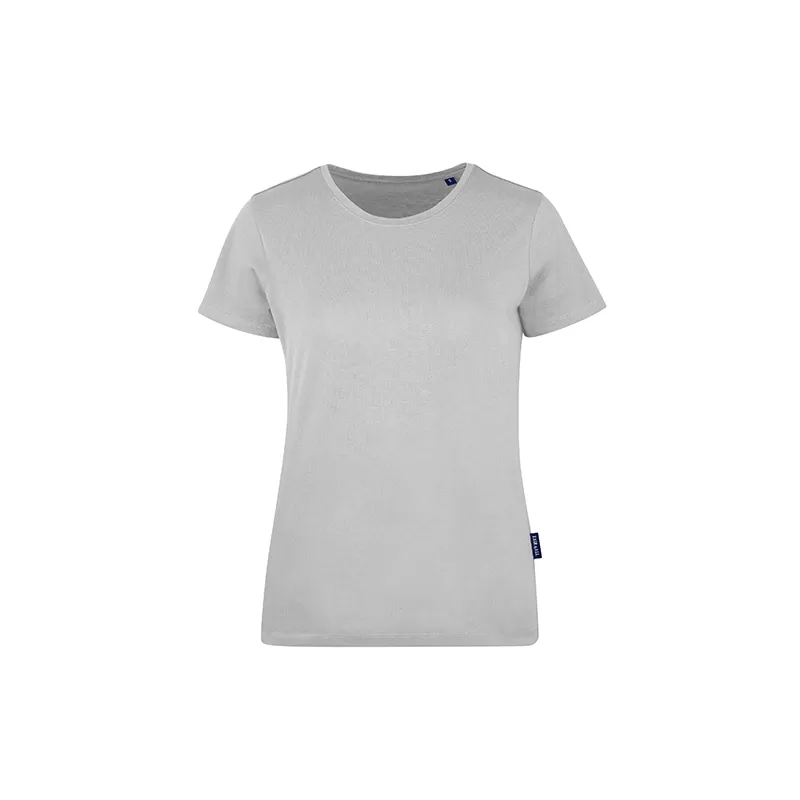 T-shirt femme col rond en coton biologique, coupe étroite moderne, 160 g/m²