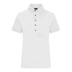 Polo femme coton mercerisé ring-spun boutons titane slim fit OEKO-TEX, 180 g/m²