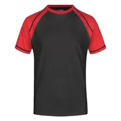 T-shirt homme Raglan bicolore coton peigné ring-spun manches contrastées OEKO-TEX, 160 g/m²