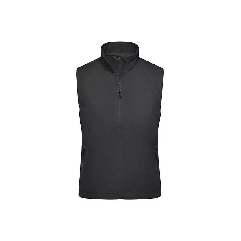 Gilet softshell femme 3 couches stretch polyester élasthanne coupe-vent respirant, 270 g/m²