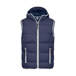 Gilet Maritime homme polyamide rembourré nautique matelassé imperméable style marin