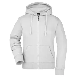Veste femme à capuche Hooded Jacket coton polyester molleton slim fit OEKO-TEX, 320 g/m²