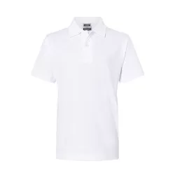 Polo enfant Junior Classic coton peigné ring-spun piqué fin, 195 g/m²