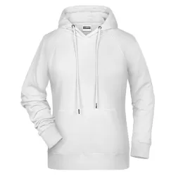 Sweat femme à capuche Hoody coton bio Organic manches raglan molleton gratté OEKO-TEX, 300 g/m²