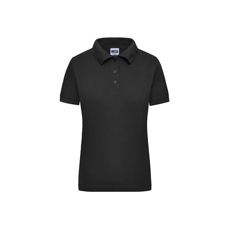 Polo de travail femme en coton durable manches courtes, 220 g/m²