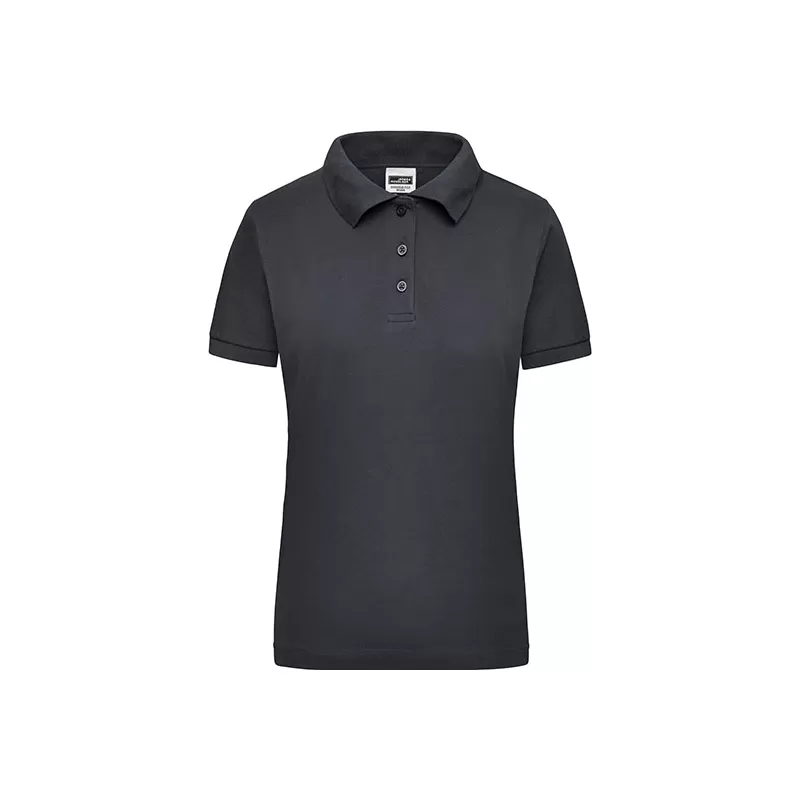 Polo de travail femme en coton durable manches courtes, 220 g/m²