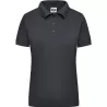 Polo de travail femme en coton durable manches courtes, 220 g/m²