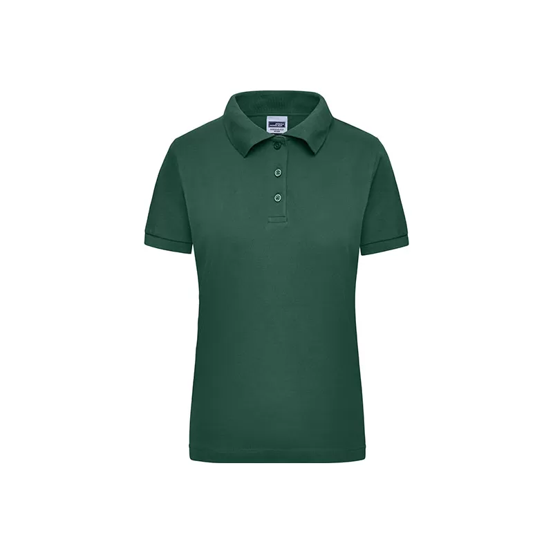 Polo de travail femme en coton durable manches courtes, 220 g/m²