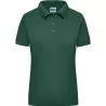 Polo de travail femme en coton durable manches courtes, 220 g/m²
